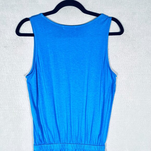 Fresh Produce Dress Womens M Blue Cotton Blend Maxi Asymmetric - Picture 8 of 14